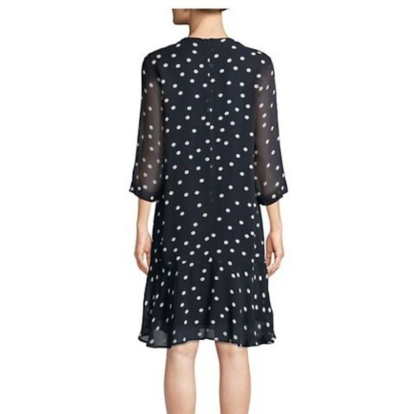 GANNI Marceu Georgette Navi Shift Dress BNWT - Picture 2 of 4